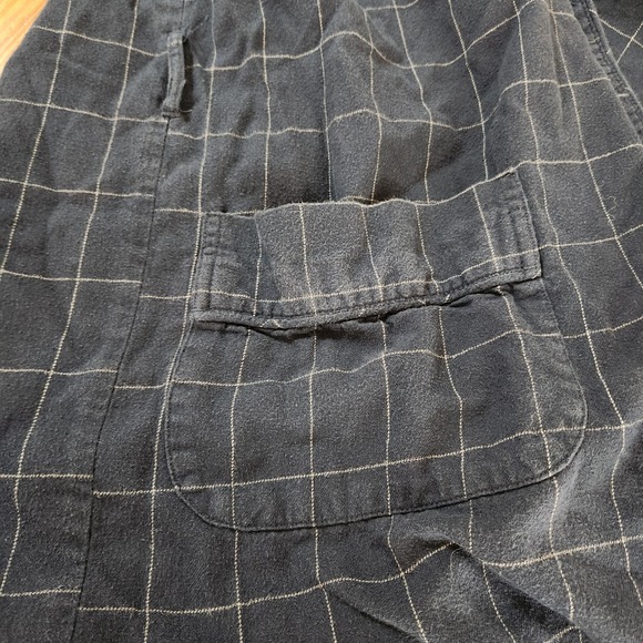 Lands End 100% Cotton‎ Flannel Blue Window Pane Men's Bathrobe 42-44 Lrg Leisure - Picture 9 of 9